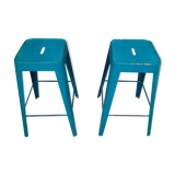 Pair of industrial bar stools