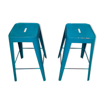 Pair of industrial bar stools
