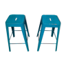 Pair of industrial bar stools