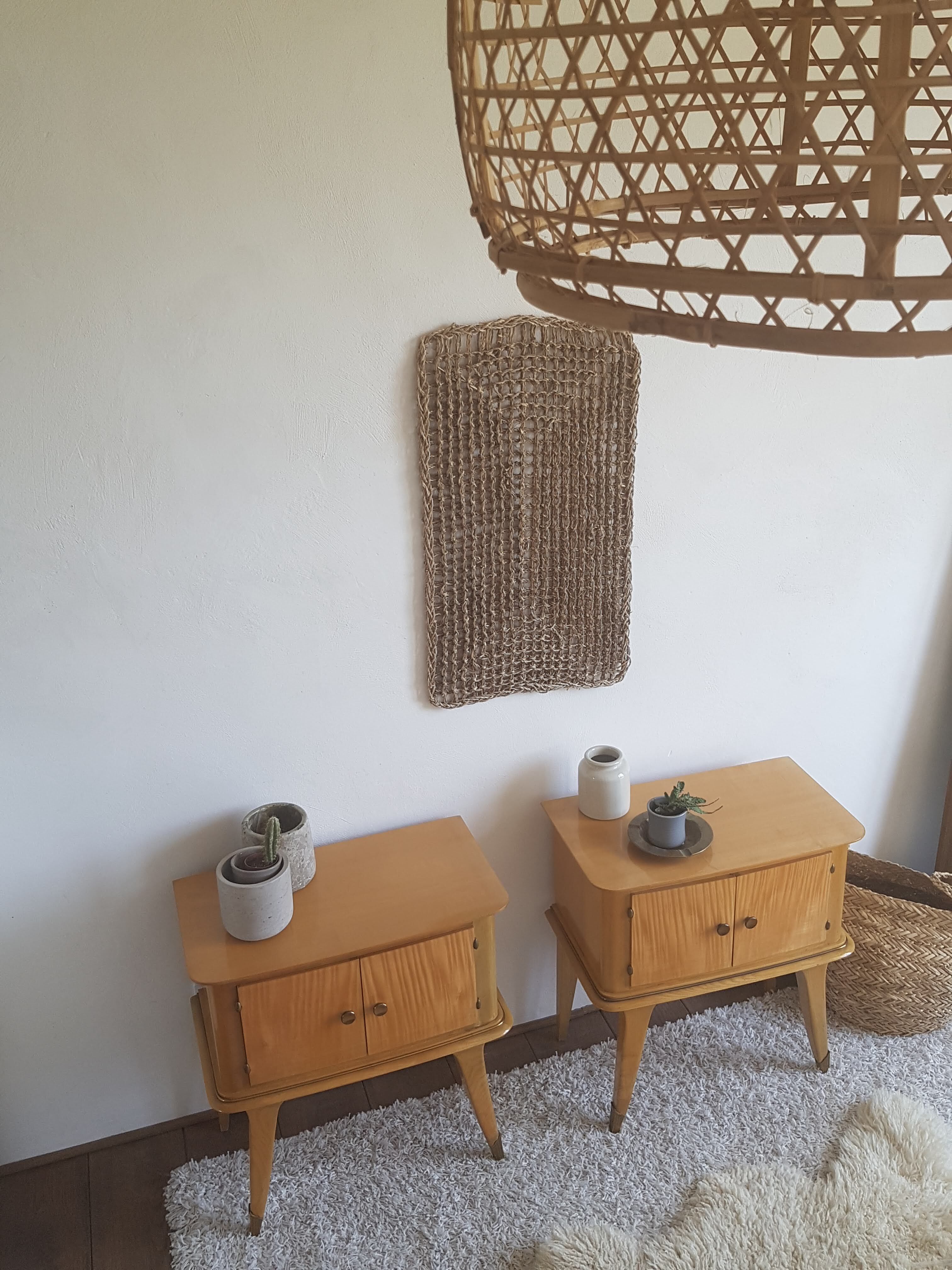 Pair of bedside tables-compass-circa 1960-Scandinavian spirit