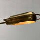 Vintage Hollywood Regency brass floor lamp by designer Florian Schulz, 1970s.