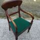 Wooden armchair and fabric seat