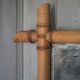 Bamboo effect wooden mirror, vintage wall mirror, decor