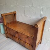 Banc coffre ancien en  bois