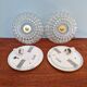 Pair of transparent honeycomb glass ceiling lights, Limburg, 1970
