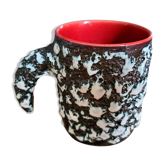 Ceramic pot cup Fat Lava Vallauris