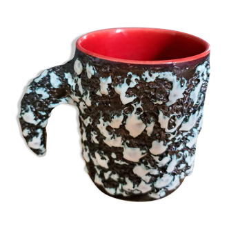 Ceramic pot cup Fat Lava Vallauris
