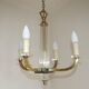French Mid-Century / 1960s 4 Light Chandelier In The Style of Jacques Adnet