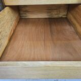 1930s oak open desk with drawers