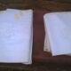 Nappe avec ses douze serviettes vintage "monogrammé"