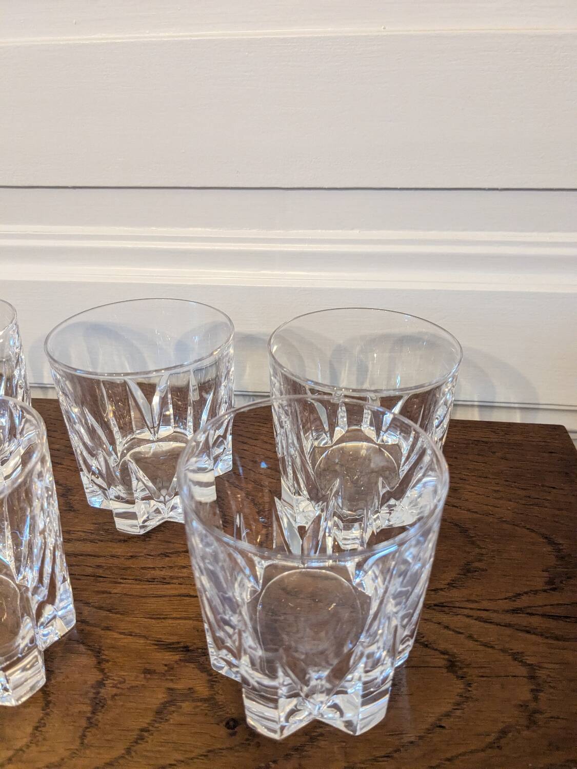 5 crystal whisky glasses