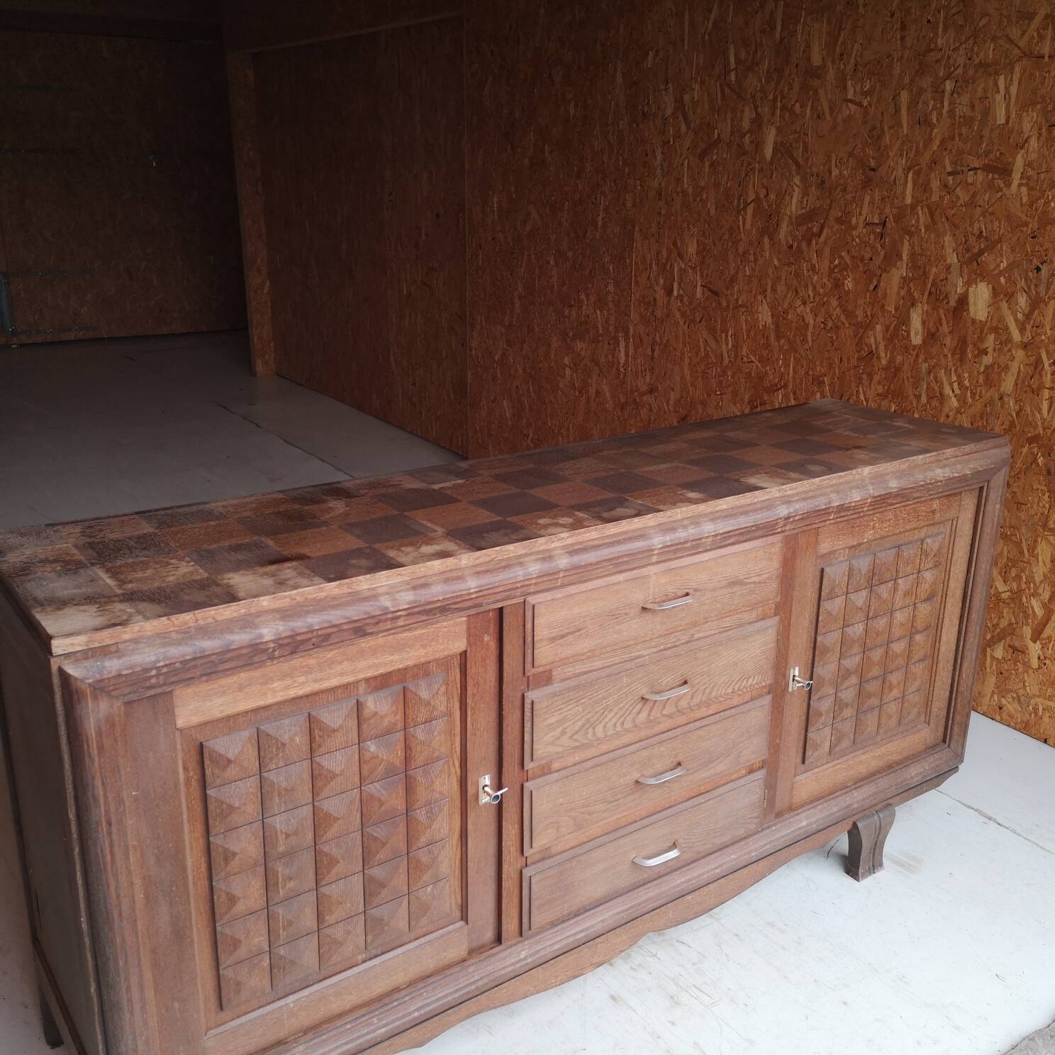 Enfilade Buffet Charles Dudouyt Art Deco 1940 - Solid Oak - Dami Top