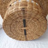 Wicker bottle holder basket