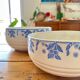 Two antique salad bowls
