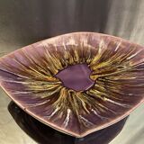 Sylized dish Vintage earthenware cut of Vallauris signed