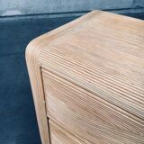 Vintage Rattan High Chest of Drawers, 1980s