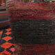 Kilim pillow cover handwoven deep red wool scatter cushion 41x41cm