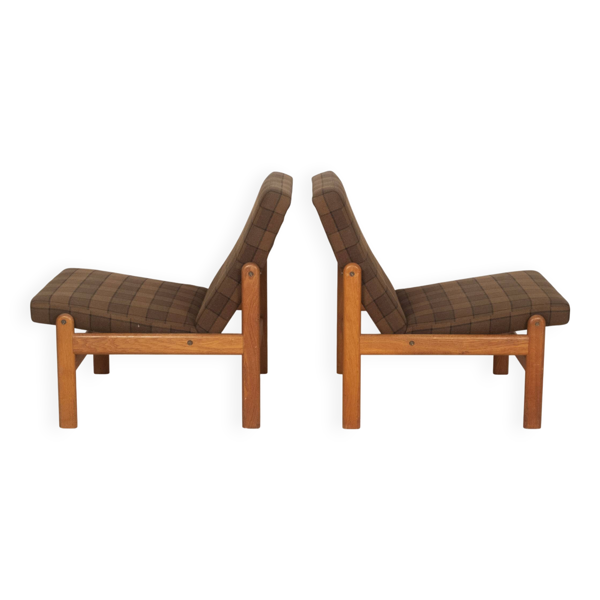 2X Jørgen Bækmark Lounge Chairs Model J84, 1971 Denmark