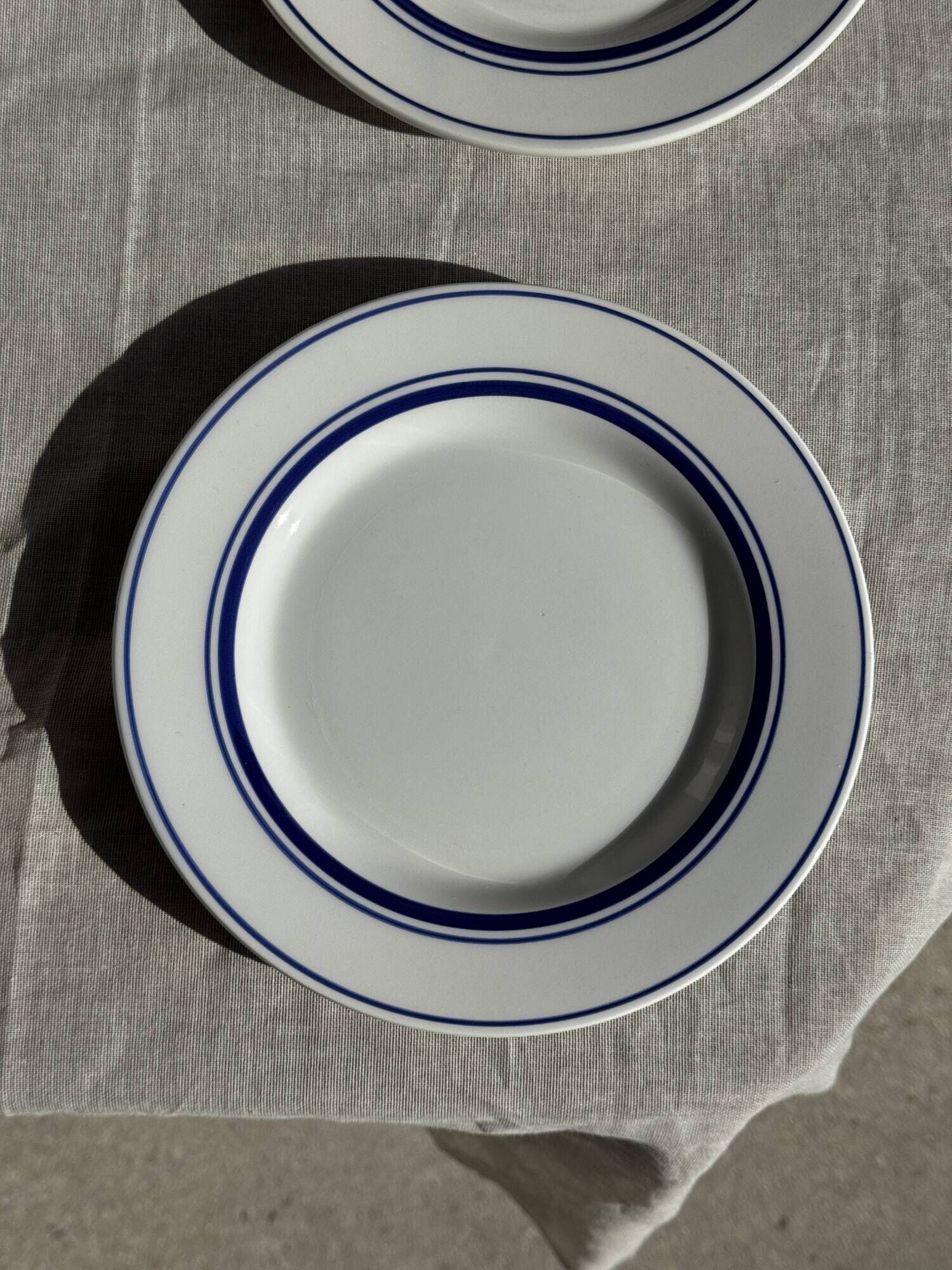 Set of 10 small dessert plates in Italian ceramic Total rim b