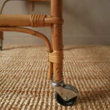 Vintage rattan crib Scandinavian decoration