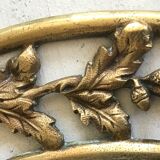 Golden bronze round mirror 37cm