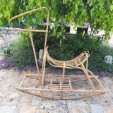 Rattan rocking horse