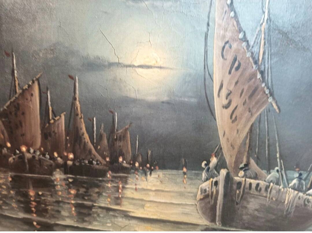 Gustave Warth marine painting