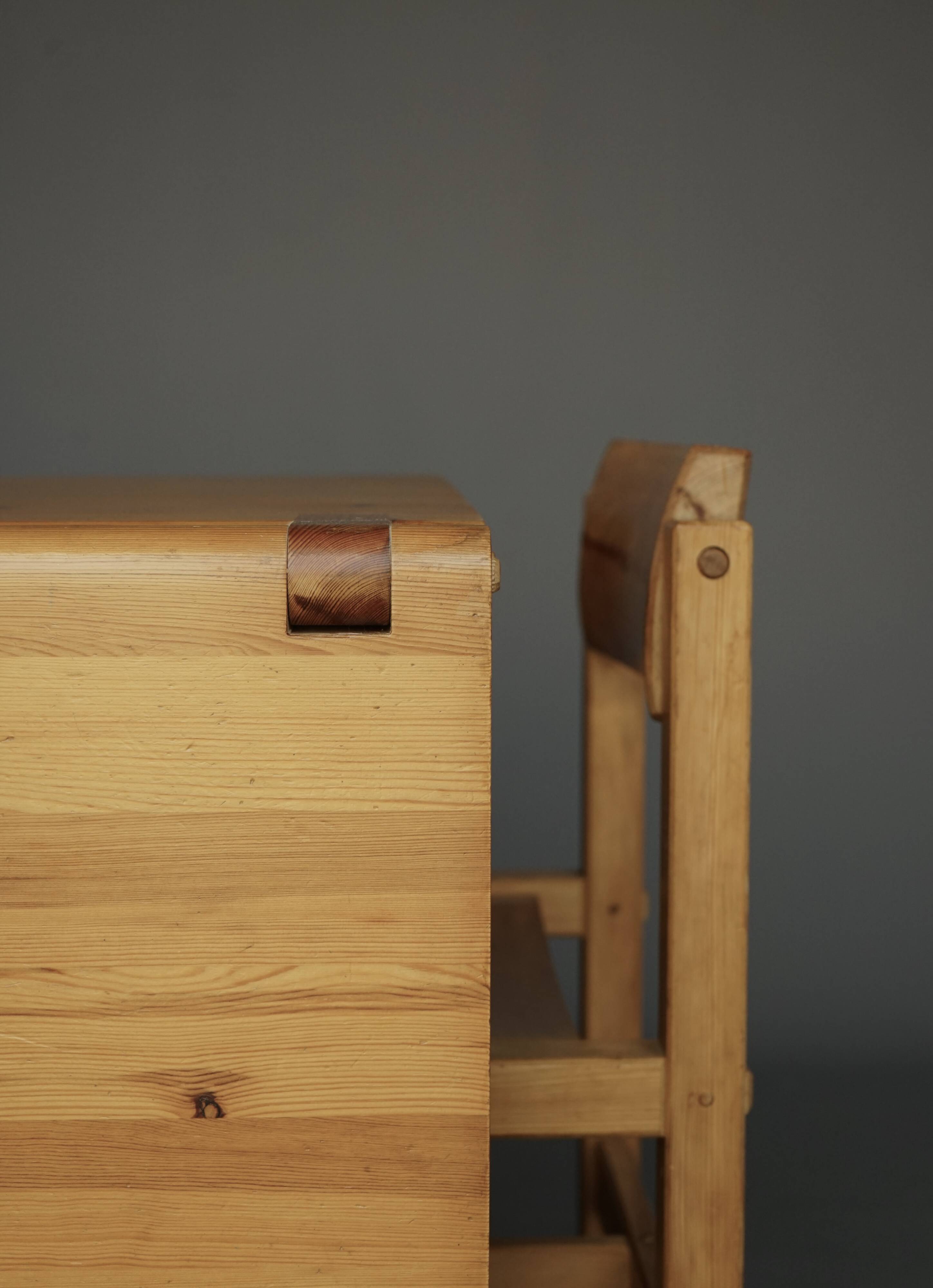 Pine Dining Set by Edwin Helseth for Strange Bruk, 1960s