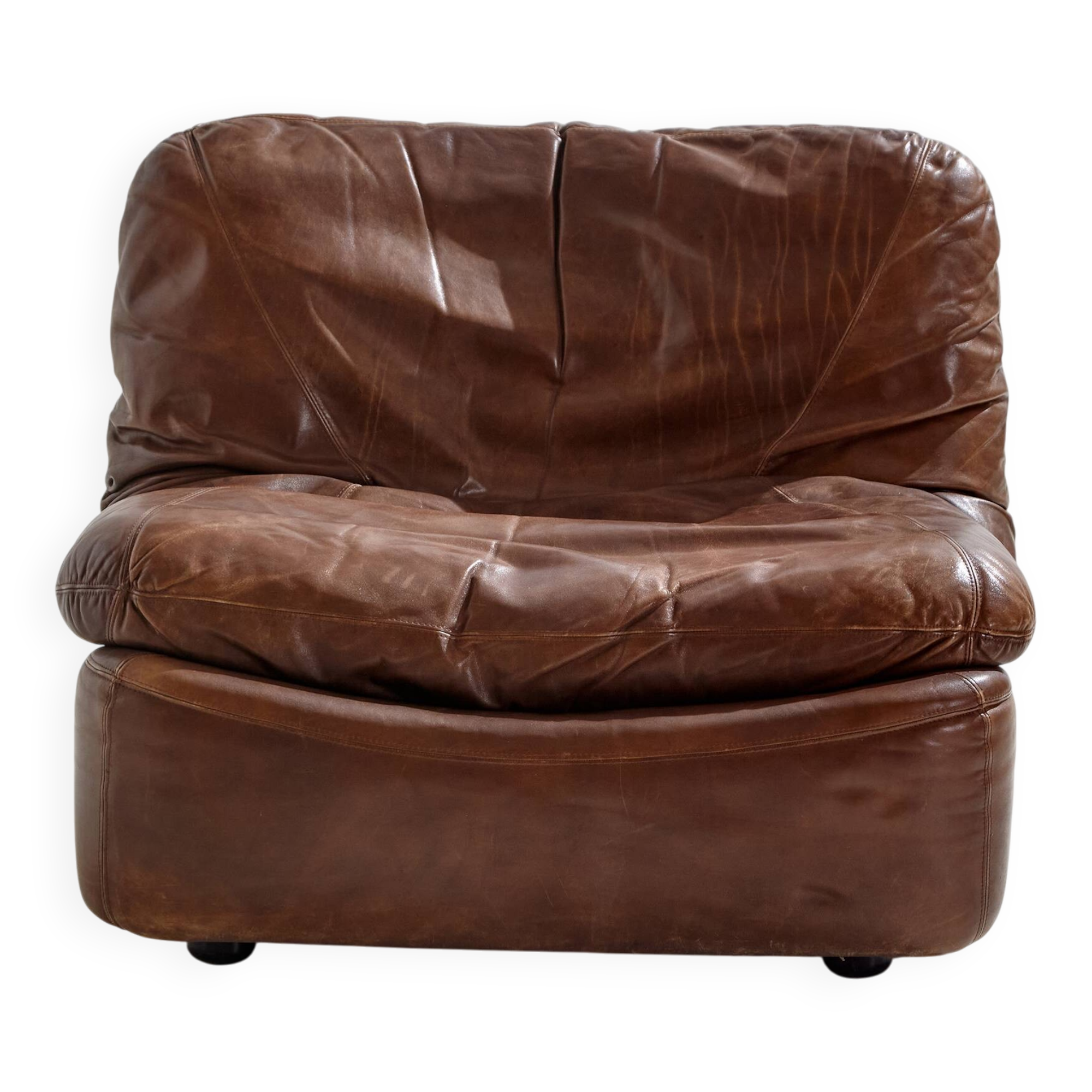 Modular leather sofa by Dreipunkt, set of 3.