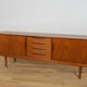 Mid-Century Large Teak Tambour Door Sideboard, Denmark, 1960s