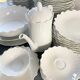 Prestigious 62-piece dinnerware set in vintage 70's Limoges white porcelain by Raynaud