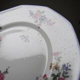 7 assiettes à dessert Bernardaud en porcelaine de Limoges décor floral, années 20-50