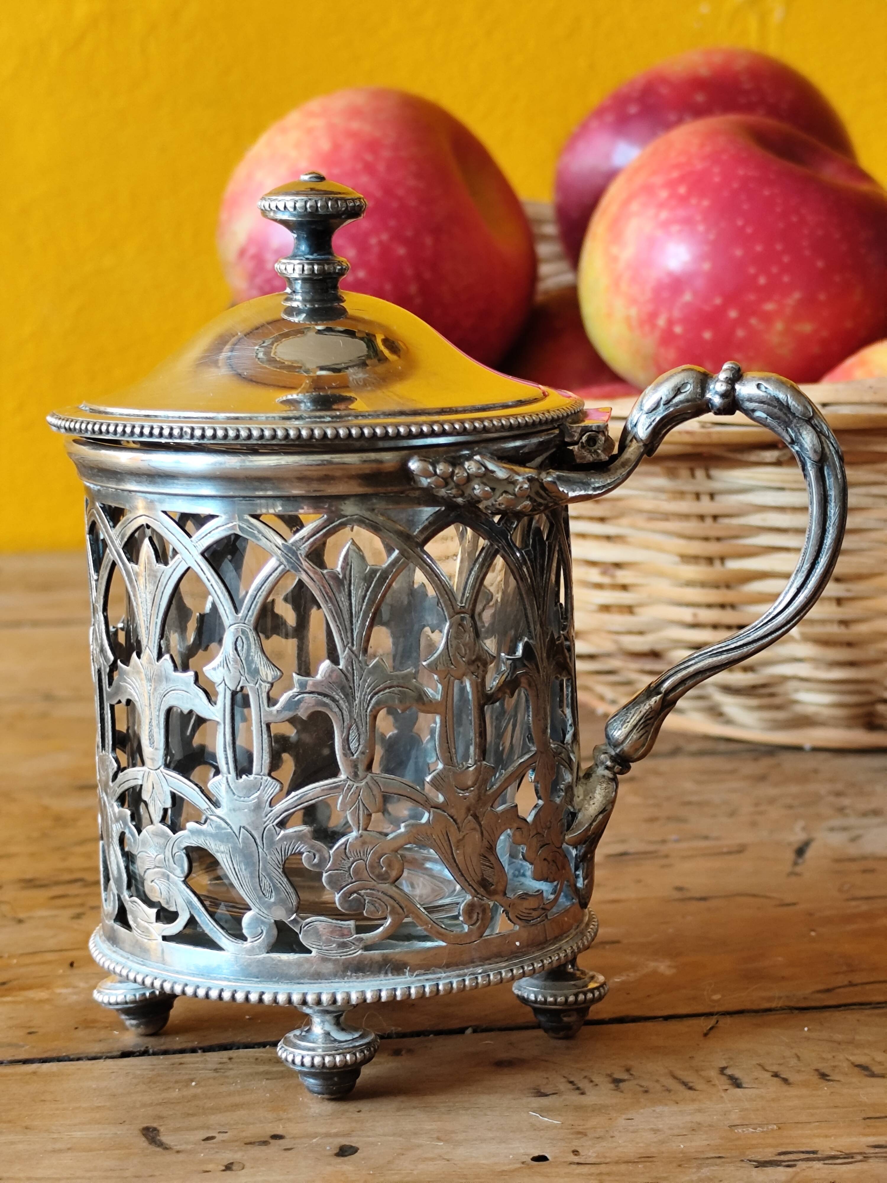 Silver-plated mustard pot from Cristofle France - mustard pot