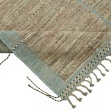 Handwoven Turkish Rustic 206 cm x 304 cm Brown Wool Carpet