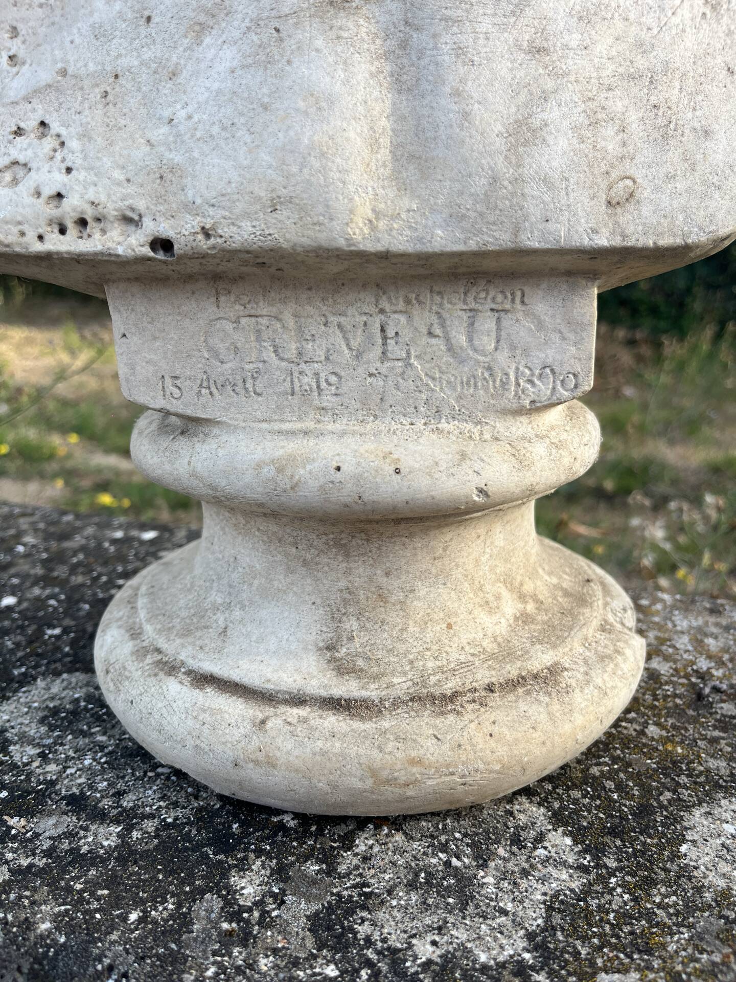 Buste ancien en plâtre, début XXeme