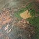 Vintage glass and metal world map for Perrina, circa 1960