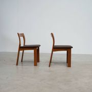 Set of six sculptural Italian dining chairs by Mobil Girgi
