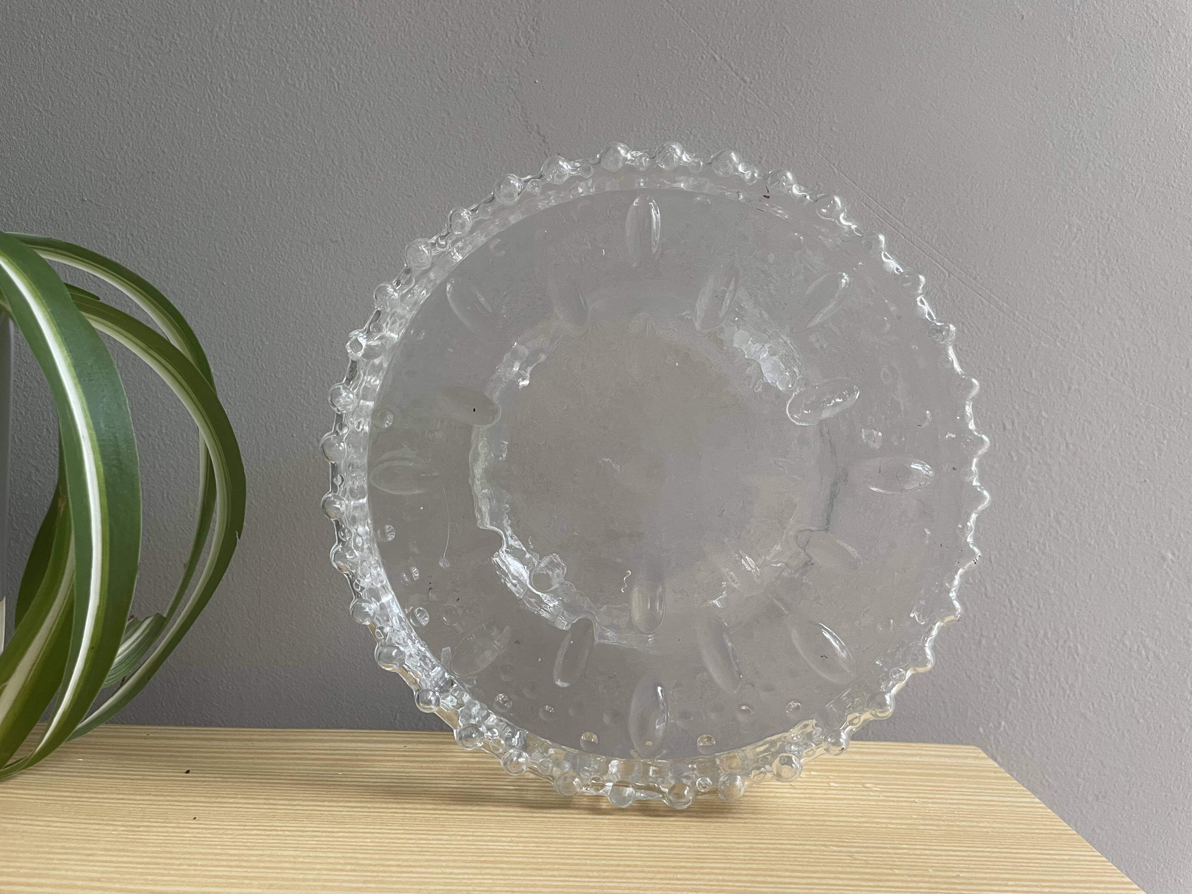 Portuguese bubble glass flush mount lamp