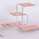 Bauhaus Chrome-Plated Steel and Lacquered Wood Shelf, 1930s