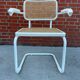Cesca Chair model with armrest in white