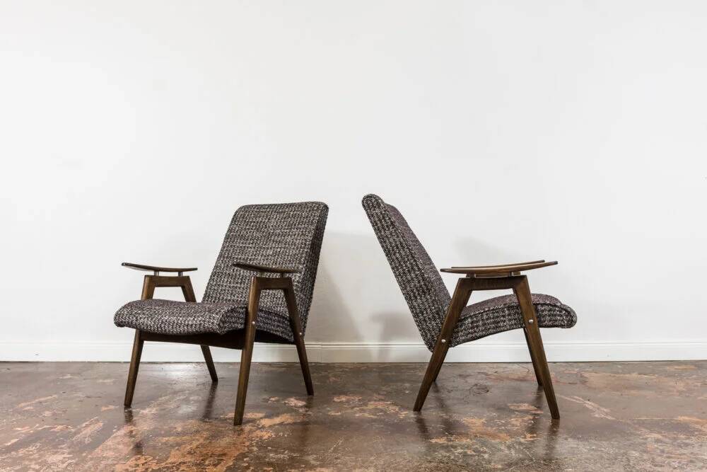 Vintage armchairs by jaroslav šmídek, ton, czechoslovakia, 1960, set of 2