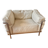 Cassina lc3 armchair authentic - luxury version in feathers - excellent condition