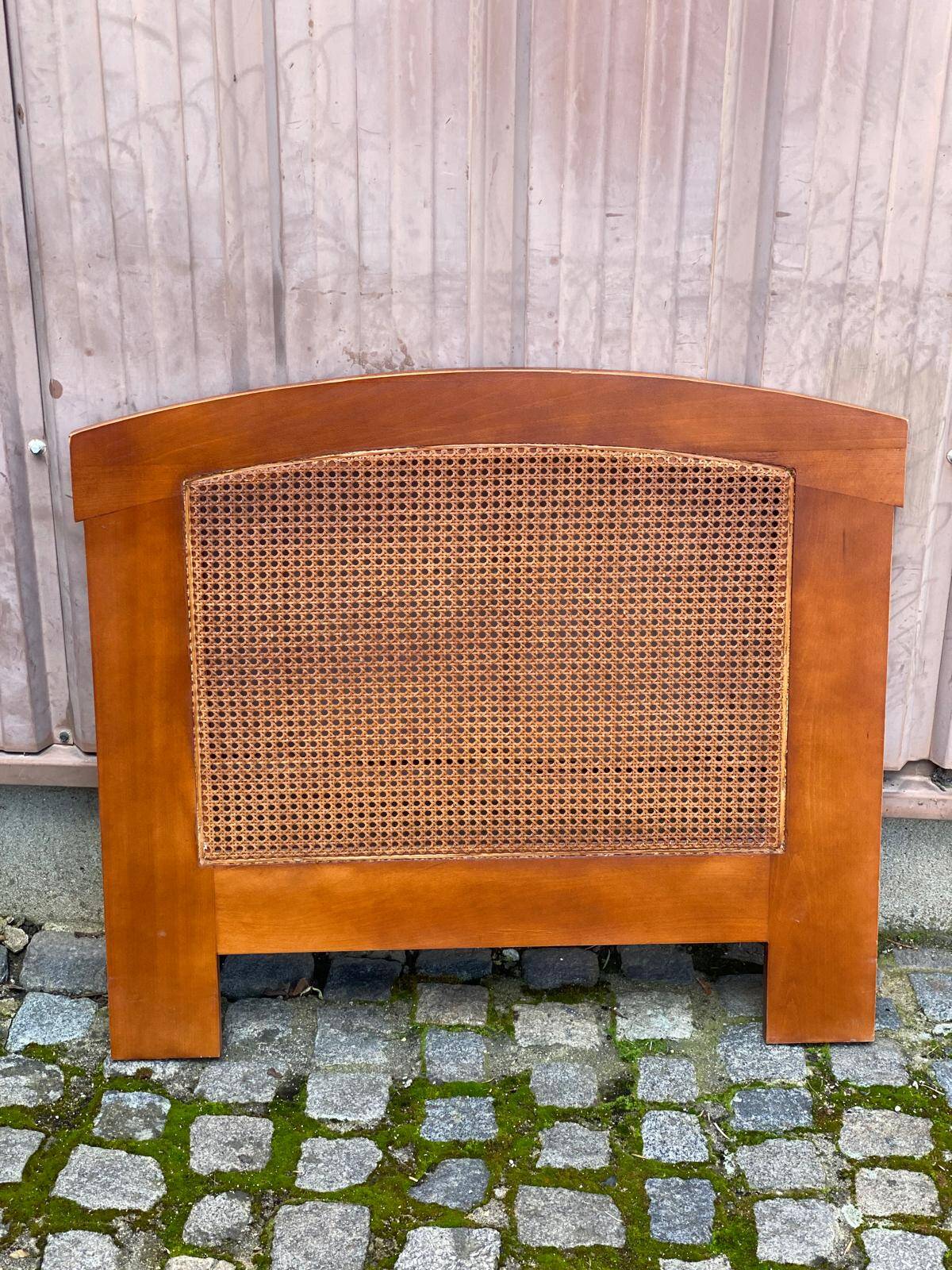 Solid wood and cane headboard 92cm