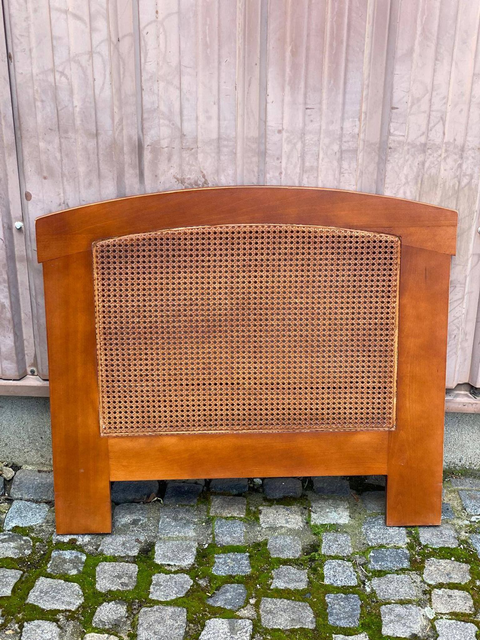 Tête de lit bois massif et cannage 92cm