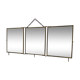 Vintage brass barber triptych mirror 1920 - 34 x 76 cm