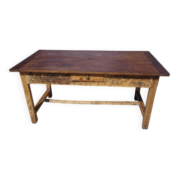 Restored antique farmhouse table, made entirely of solid oak.