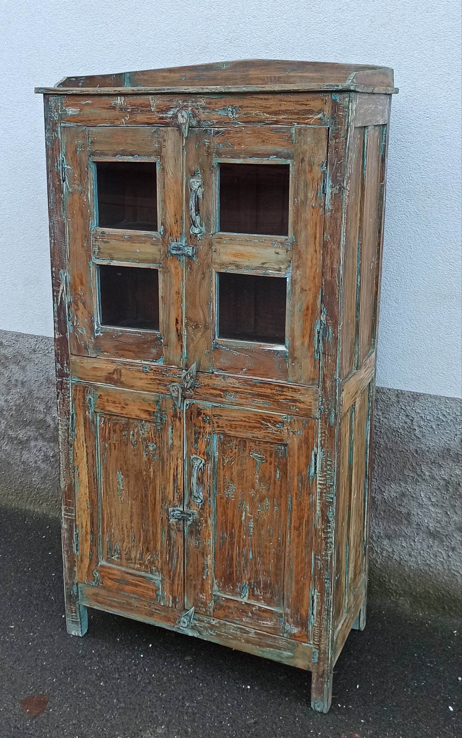 Old wooden cabinet with 4 doors