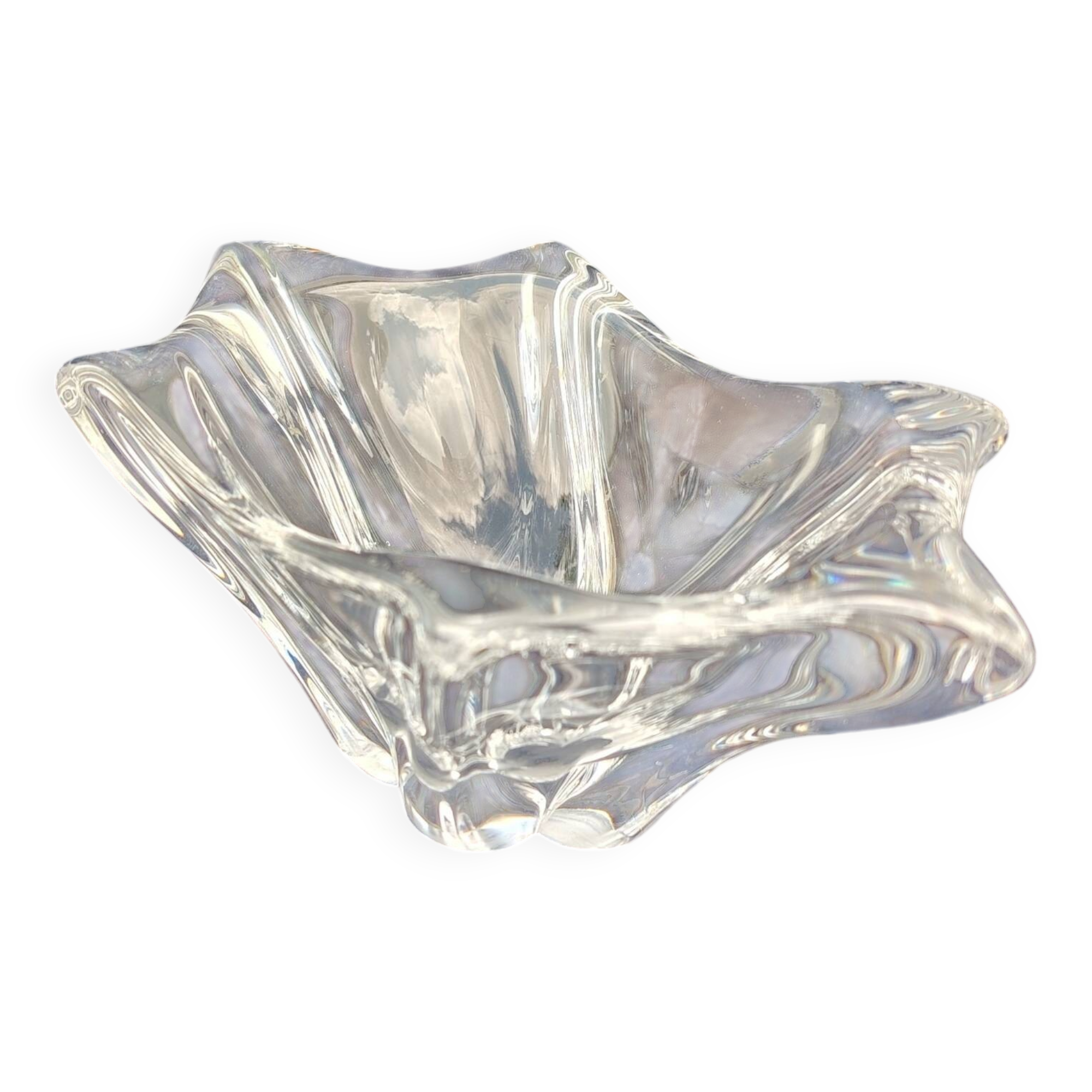 Daum France crystal emptying cup