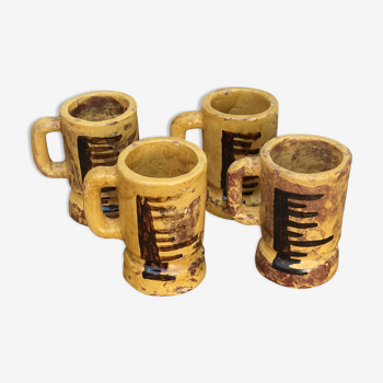 Set of brutalist mugs