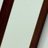 Miroir rectangulaire scandinave en palissandre, années 1960